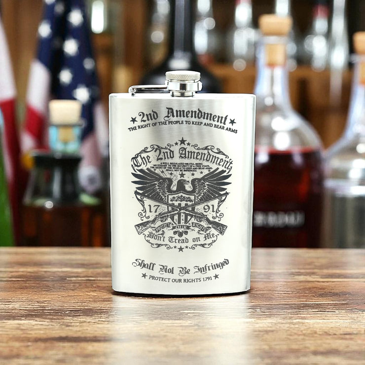 8oz - Stainless Steel - 2nd Amendment