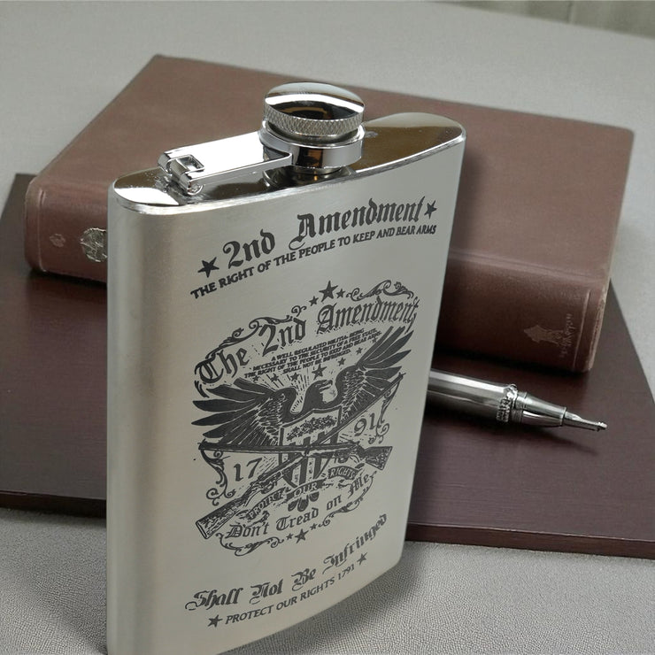 8oz - Stainless Steel - 2nd Amendment