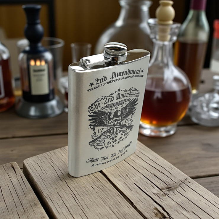 8oz - Stainless Steel - 2nd Amendment