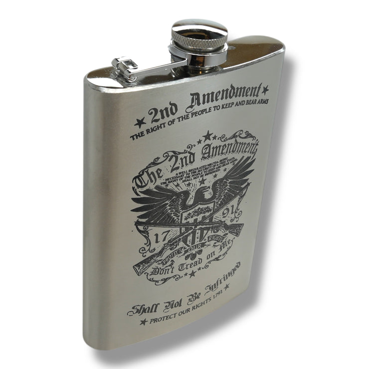 8oz - Stainless Steel - 2nd Amendment
