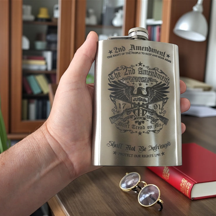 8oz - Stainless Steel - 2nd Amendment