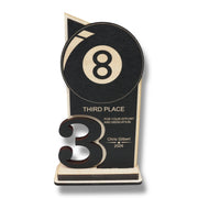 Trophy Award - PERSONALIZED - Billiards Pool - 1st 2nd 3rd Place - 9x5 Inches