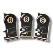 Trophy Award - CUSTOM - Billiards Pool - 1st 2nd 3rd Place - 9x5 Inches