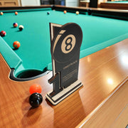 Trophy Award - CUSTOM - Billiards Pool - 1st 2nd 3rd Place - 9x5 Inches