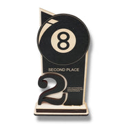 Trophy Award - CUSTOM - Billiards Pool - 1st 2nd 3rd Place - 9x5 Inches
