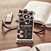 Trophy Award - PERSONALIZED - Science - 1st 2nd 3rd Place - 9x5 Inches