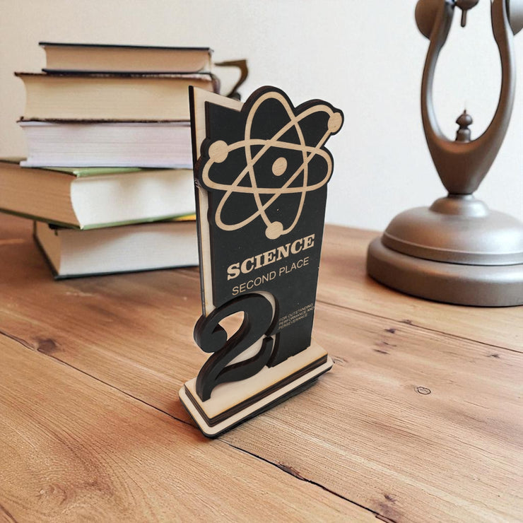 Trophy Award - CUSTOM - Science - 1st 2nd 3rd Place - 9x5 Inches