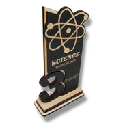 Trophy Award - CUSTOM - Science - 1st 2nd 3rd Place - 9x5 Inches