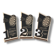 Trophy Award - PERSONALIZED - Darts - 1st 2nd 3rd Place - 9x5 Inches