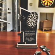 Trophy Award - PERSONALIZED - Darts - 1st 2nd 3rd Place - 9x5 Inches