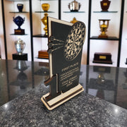 Trophy Award - PERSONALIZED - Darts - 1st 2nd 3rd Place - 9x5 Inches