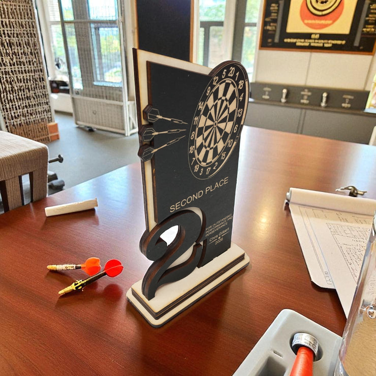 Trophy Award - PERSONALIZED - Darts - 1st 2nd 3rd Place - 9x5 Inches