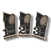 Trophy Award - CUSTOM - Darts - 1st 2nd 3rd Place - 9x5 Inches