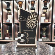 Trophy Award - CUSTOM - Darts - 1st 2nd 3rd Place - 9x5 Inches