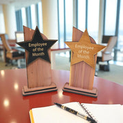Trophy Award CEDAR  - CUSTOM - Employee of the Month - 9x5 Inches