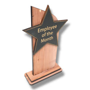 Trophy Award CEDAR  - CUSTOM - Employee of the Month - 9x5 Inches