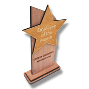 Trophy Award CEDAR  - PERSONALIZED - Employee of the Month - 9x5 Inches