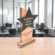 Trophy Award CEDAR  - PERSONALIZED - Employee of the Month - 9x5 Inches