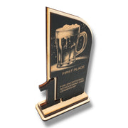 Trophy Award - CUSTOM - Beer - 1st 2nd 3rd Place - 9x5 Inches