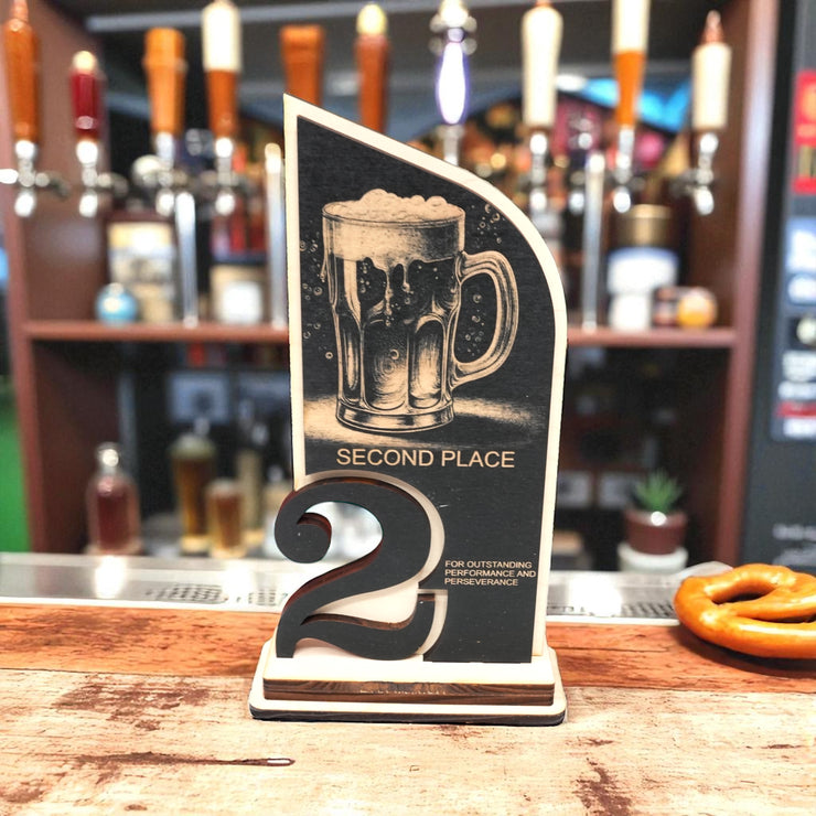 Trophy Award - CUSTOM - Beer - 1st 2nd 3rd Place - 9x5 Inches