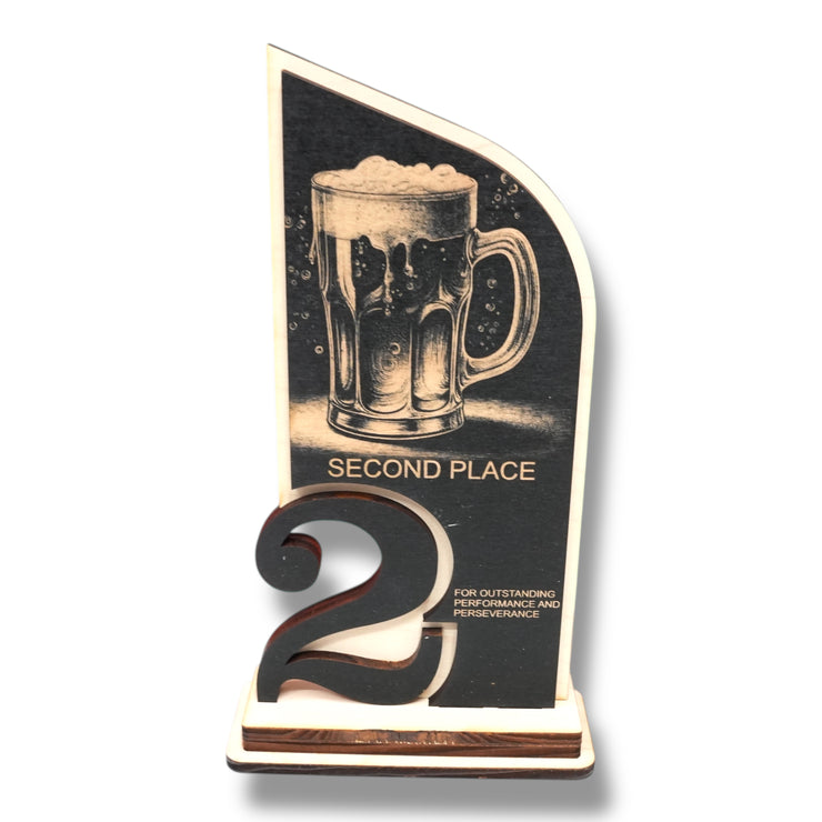 Trophy Award - CUSTOM - Beer - 1st 2nd 3rd Place - 9x5 Inches