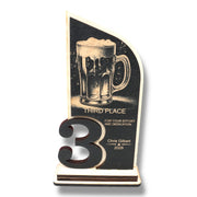 Trophy Award - PERSONALIZED - Beer - 1st 2nd 3rd Place - 9x5 Inches