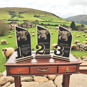Trophy Award - PERSONALIZED - Highland Cow - 1st 2nd 3rd Place - 9x5 Inches
