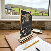 Trophy Award - CUSTOM - Highland Cow - 1st 2nd 3rd Place - 9x5 Inches