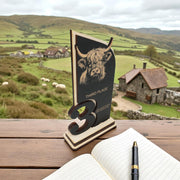 Trophy Award - CUSTOM - Highland Cow - 1st 2nd 3rd Place - 9x5 Inches