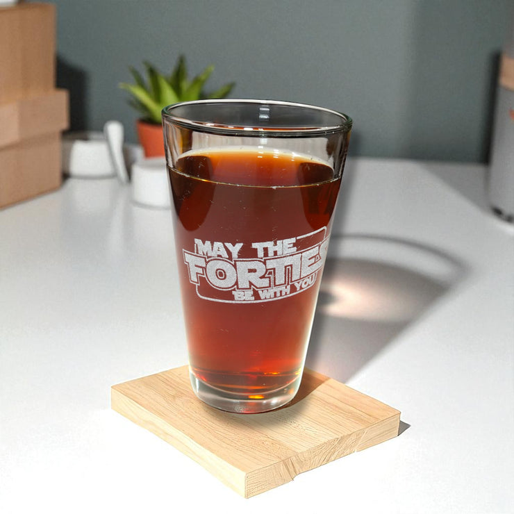 16oz Beer Mug - May the forties be with you