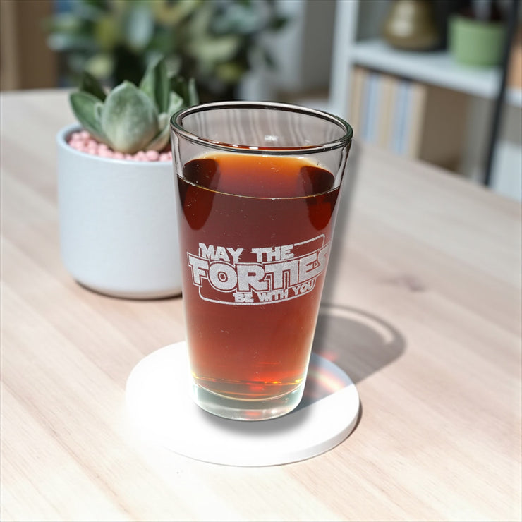 16oz Beer Mug - May the forties be with you