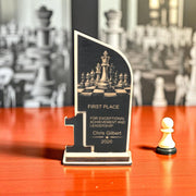 Trophy Award - PERSONALIZED - Chess - 1st 2nd 3rd Place - 9x5 Inches