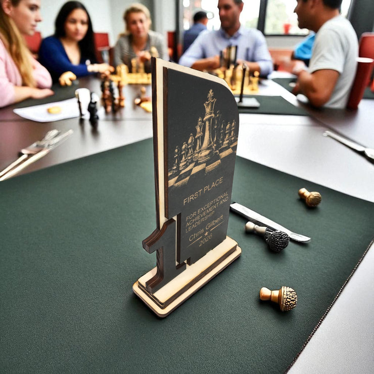 Trophy Award - PERSONALIZED - Chess - 1st 2nd 3rd Place - 9x5 Inches