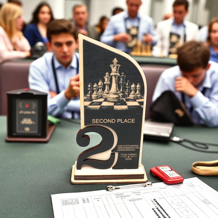 Trophy Award - PERSONALIZED - Chess - 1st 2nd 3rd Place - 9x5 Inches
