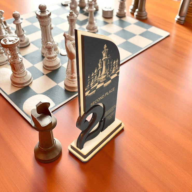Trophy Award - PERSONALIZED - Chess - 1st 2nd 3rd Place - 9x5 Inches
