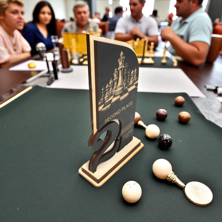 Trophy Award - PERSONALIZED - Chess - 1st 2nd 3rd Place - 9x5 Inches