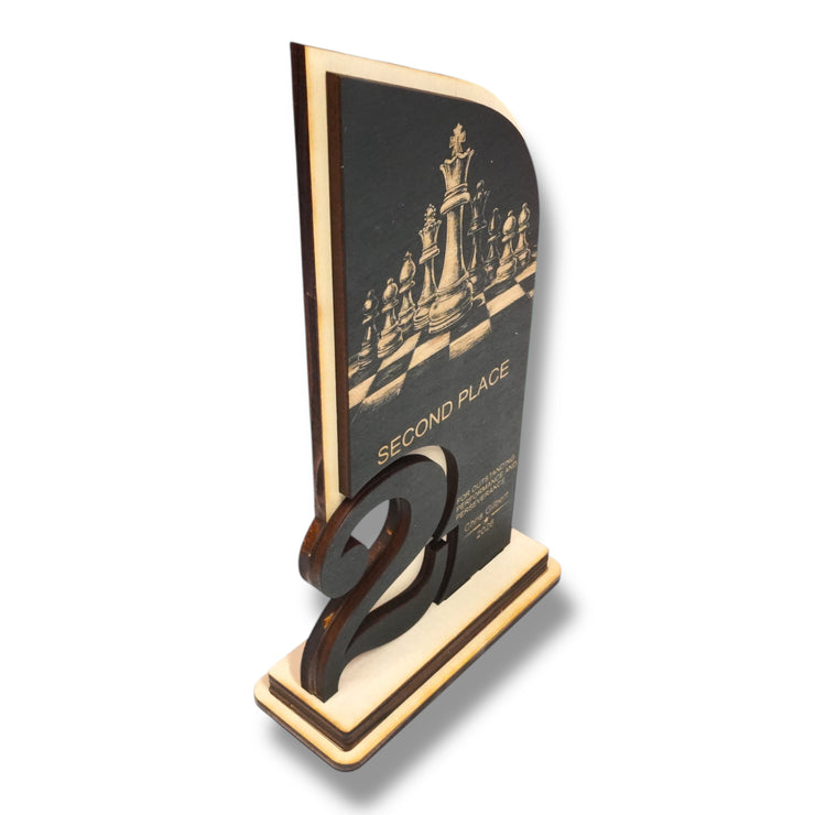Trophy Award - PERSONALIZED - Chess - 1st 2nd 3rd Place - 9x5 Inches