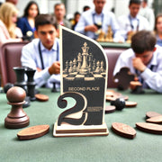 Trophy Award - CUSTOM - Chess - 1st 2nd 3rd Place - 9x5 Inches