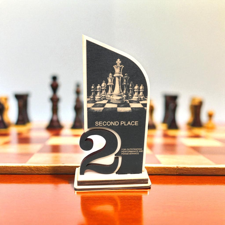 Trophy Award - CUSTOM - Chess - 1st 2nd 3rd Place - 9x5 Inches