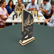 Trophy Award - CUSTOM - Chess - 1st 2nd 3rd Place - 9x5 Inches