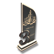 Trophy Award - CUSTOM - Chess - 1st 2nd 3rd Place - 9x5 Inches