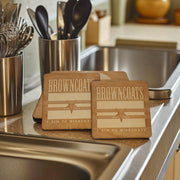 Browncoats Coaster Set of two 4x4in Raw Wood