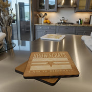 Browncoats Coaster Set of two 4x4in Raw Wood