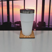 The Grillfather Coaster Set of two 4x4in Raw Wood