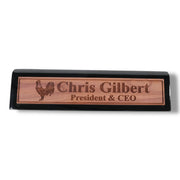 Desk Wedge Name Plate - PERSONALIZED - Chicken - 11 Inches
