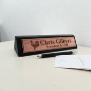 Desk Wedge Name Plate - PERSONALIZED - Chicken - 11 Inches