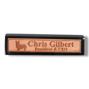 Desk Wedge Name Plate - PERSONALIZED - Corgi - 11 Inches