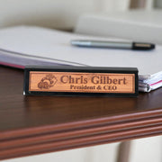 Desk Wedge Name Plate - PERSONALIZED - Casino Poker Dice - 11 Inches