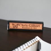 Desk Wedge Name Plate - PERSONALIZED - Butterfly - 11 Inches