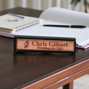 Desk Wedge Name Plate - PERSONALIZED - Lion - 11 Inches